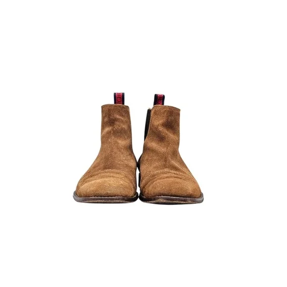 Carolina Herrera Men's Size 7 US VGC Brown Suede Handmade In Spain Chelsea Boots